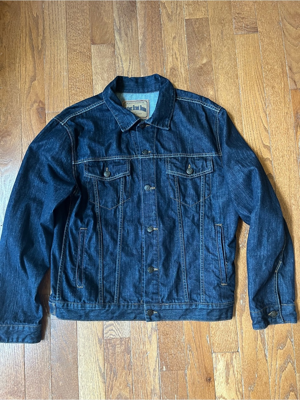 EUC Tommy Hilfiger Dark Blue Denim Jacket - Classic Trucker Style, Size XL